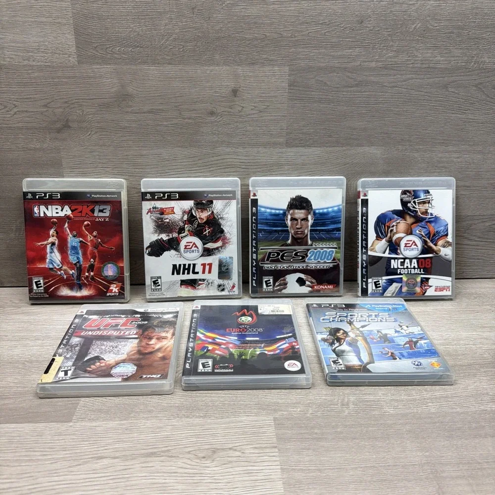 PlayStation 3 PS3 Sports Games Lot Of 7 Football, Soccer, UFC, Sport Champions